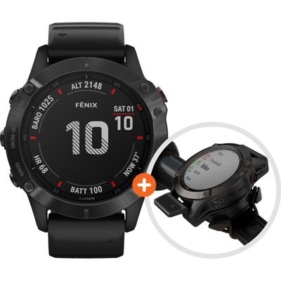 Garmin Fenix 6X Pro - Zwart - 51 mm + Garmin Fenix 6 Quickfit fietssteun Garmin Fenix 6X Pro - Zwart - 51 mm + Garmin Fenix 6 Quickfit fietssteun