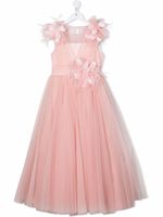 MARCHESA KIDS COUTURE robe Ceremony longue à fleurs - Rose - thumbnail