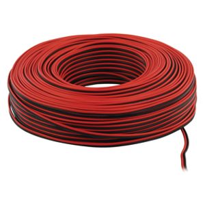 Valueline 2 x 0.50, 100m audio kabel Zwart, Rood