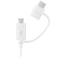 Samsung Combo Kabel EP-DG930DWEGWW - USB-C & MicroUSB - 1.5m - Wit - thumbnail