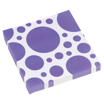 Amscan Servetten Dots 33 X 33 Cm 20 Stuks Paars