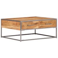 Salontafel 75x75x35 cm massief acaciahout - thumbnail