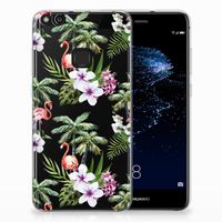 Huawei P10 Lite TPU Hoesje Flamingo Palms - thumbnail