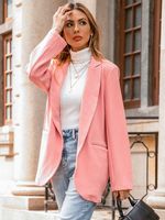 Pink Shift Long Sleeve Tc Blazer