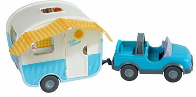 Little Friends speelset Op reis junior 20 x 12 cm blauw/geel 5 delig Little Friends speelset Op reis junior 20 x 12 cm blauw/geel 5 delig