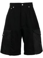 Alexander McQueen short en jean Hybrid à poches cargo - Noir