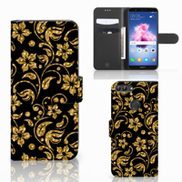 Huawei P Smart Hoesje Gouden Bloemen