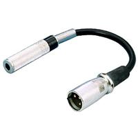 Audiokabel 1 jack 6,3 MM (F) naar 1 XLR (M) 15 cm Monacor MCA-15/2