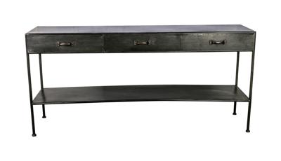 PTMD Sidetable 'Simple' Metaal, met 3 lades, 170,5 x 80cm