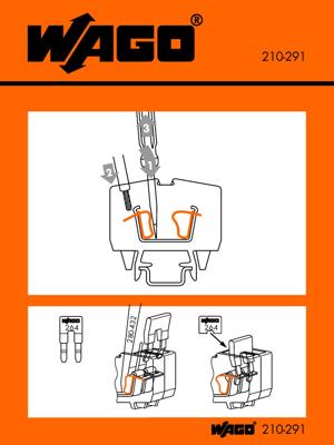 Wago 210-291 etiket Rechthoek Zwart, Oranje, Wit