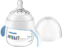 Philips Avent Natural Oefenbeker - 150 ml - 4m+ - Speen voor gemiddelde toevoer - Ergonomische oefenhandvatten - Antikrampjesventiel - 1 stuk - SCF262/06