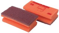 Scotch Brite schuurspons voor delicate oppervlakken, ft 7 x 13 cm, rood, pak met 10 stuks - thumbnail