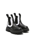 Marni Kids bottines bicolores en cuir - Noir