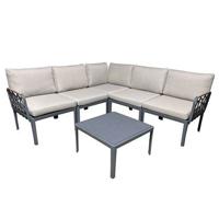 Garden Impressions Hareno loungeset 6-delig - antraciet