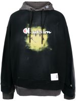 Maison MIHARA YASUHIRO hoodie en coton à imprimé graphique - Noir