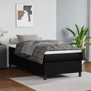 Boxspring met matras kunstleer zwart 90x190 cm SKU: V3144578