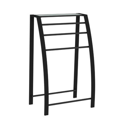 Handdoekhouder Allibert Loft-Game 55x35x90cm Staand Drie Stangen Mat Zwart