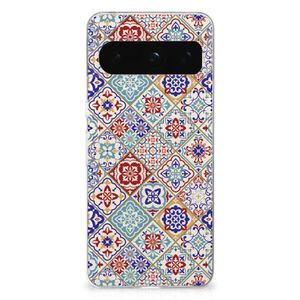 Google Pixel 8 Pro TPU Siliconen Hoesje Tiles Color