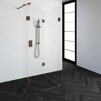 Sanituba Complete Profielloze Inloopdouche Reversed 90x90/30cm koper