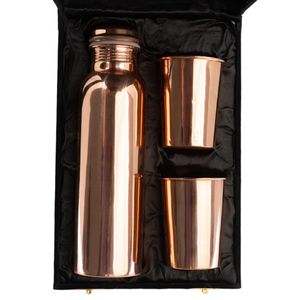 Spiru Koperen Waterfles & Bekers - Cadeau Set