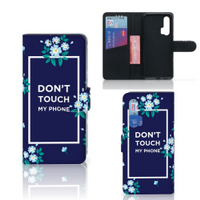 Honor 20 Pro Portemonnee Hoesje Flowers Blue DTMP