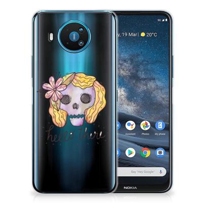 Silicone Back Case Nokia 8.3 Boho Skull Silicone Back Case Nokia 8.3 Boho Skull