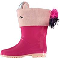 XQ Footwear regenlaarzen meisjes rubber roze maat 25