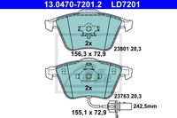 Remmenset, remschijf ATE, Remschijftype: Geventileerd: , Inbouwplaats: Vooras, u.a. für Audi, Seat - thumbnail