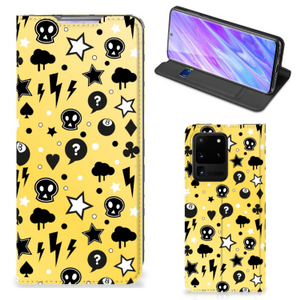 Mobiel BookCase Samsung Galaxy S20 Ultra Punk Geel