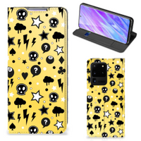 Mobiel BookCase Samsung Galaxy S20 Ultra Punk Geel