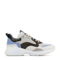 Via Vai 5408055 leren chunky sneakers beige/lichtblauw