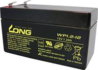Long WP1.2-12 WP1.2-12 Bleirechargeable battery 12V 1.2Ah Blei-Vlies (AGM) (B x H x T) 97 x 59 x 43mm Flachplug 4