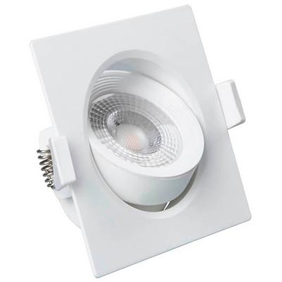 LED Spot - Inbouwspot - Facto Niron - 7W - Natuurlijk Wit 4000K - Mat Wit - Vierkant - Kantelbaar