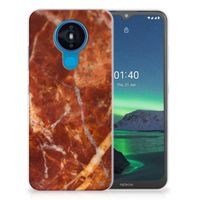 Nokia 1.4 TPU Siliconen Hoesje Marmer Bruin - thumbnail