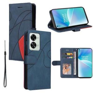 Bi-Color Series OnePlus Nord 2T Wallet Case - Blauw