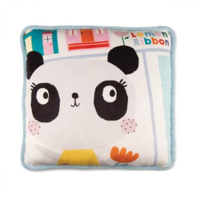 Lemon Ribbon kussen junior 35 x 35 cm polyester wit/geel Lemon Ribbon kussen junior 35 x 35 cm polyester wit/geel