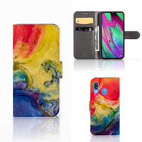 Hoesje Samsung Galaxy A40 Watercolor Dark