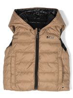 BOSS Kidswear gilet matelassé à logo imprimé - Tons neutres