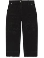 Dolce & Gabbana Kids jean slim à effet usé - Noir