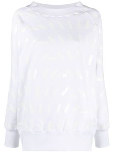 Maison Margiela sweat à bandes contrastantes - Blanc