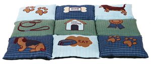 TRIXIE Patchwork Hond Microvezel, Polyester Blauw, Groen