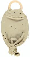 Little Indians bijtring 12 x 21 cm hout/katoen beige/
