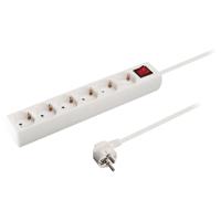 Nedis 6-weg schuko verdeeldoos 1.5m wit