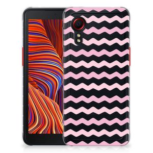 Samsung Galaxy Xcover 5 TPU bumper Waves Roze