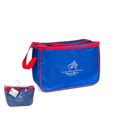 Gerimport koeltas 30 x 18 x 24 cm 12 liter polyester blauw/rood
