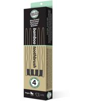 Fuss Free Nat Fuss Free Nat Tandenborstel Bamboe Active Charcoal Medium (4st)
