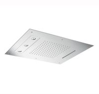 Hotbath Mate Inbouw Hoofddouche High Flow Met LED Rechthoek 48x63 cm Geborsteld Nikkel