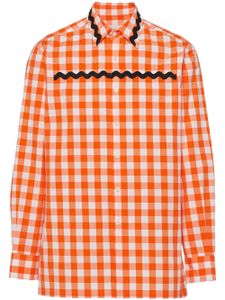 Prada chemise en coton à carreaux vichy - Orange