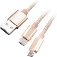 Akasa AK-CBUB42-12GL USB-kabel 1,2 m USB 2.0 USB A USB C/Micro-USB B Goud