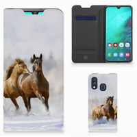 Samsung Galaxy A40 Hoesje maken Paarden - thumbnail